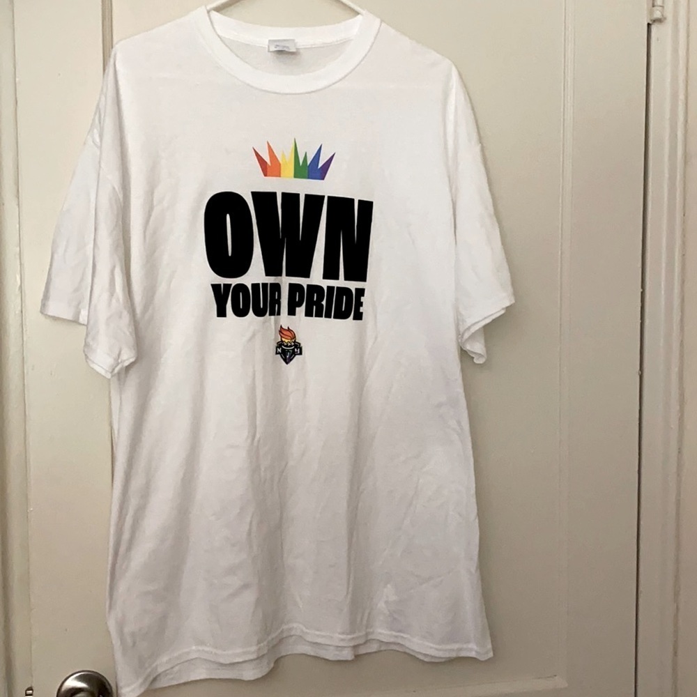 “Own your pride” tee size: XL